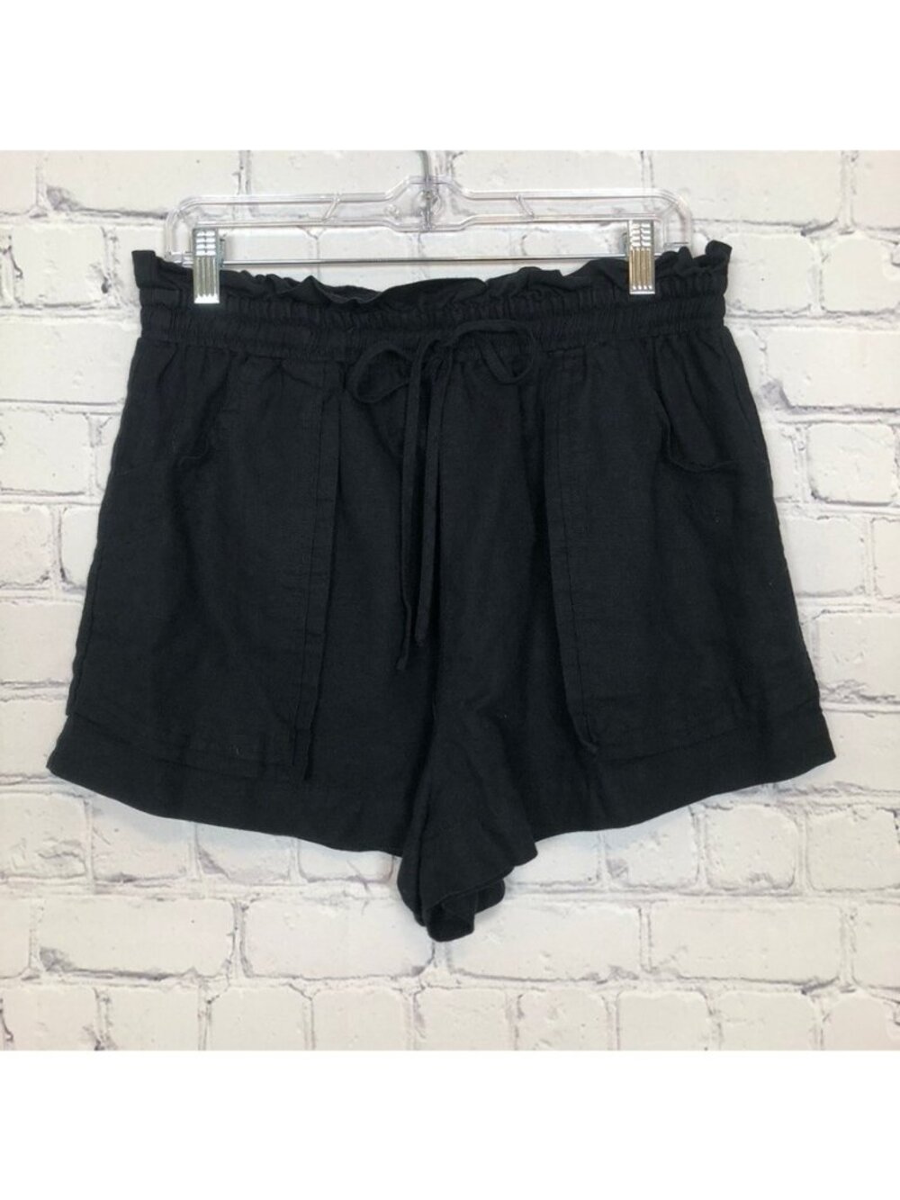 Petal + Pup Black Shorts Size 10 Cotton Linen
